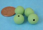 Tumbled bisque beads - Green - 6  (10mm)