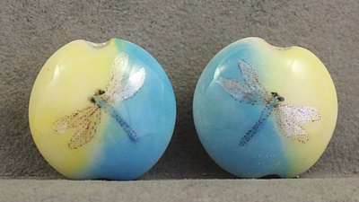 Dragonfly Design Bead Pair 
