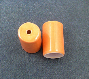 Cord End Caps 1 pair-- Orange