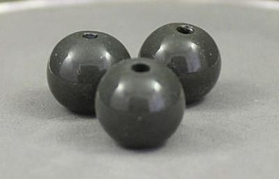 Glazed Bead Set - 6-10mm -- Black