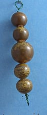 Glazed Bead Set - 5  Graduated  beads