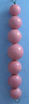 Fire Opal Glazed Bead Set - 7  Graduated