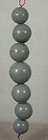 Gray Glazed Bead Set - 7  Graduated