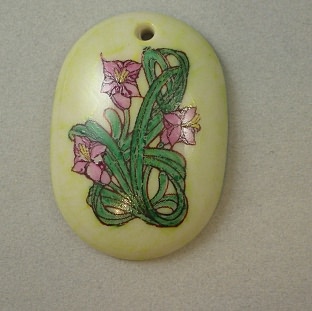 Art Noveau Floral Pendant