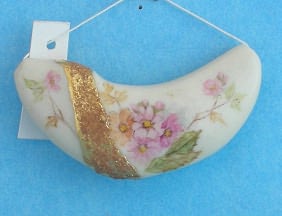 Wild Roses & Gold Nugget Focal Bead