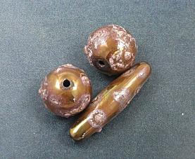 MaroonLustre & Nugget Bead Set