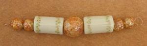 Floral & Orange Marble Bead Set