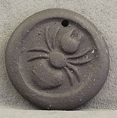 Spider pendant- Black Stoneware -2