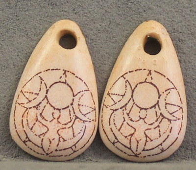 Triangle Earring Pair with Goddess
