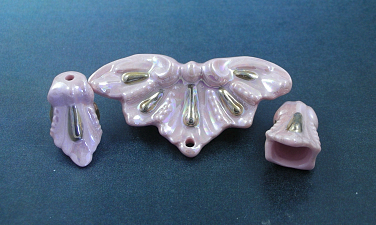 Fancy Slide Set - Pink with MOP &Gold