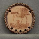 Shield Pendant with transfer design