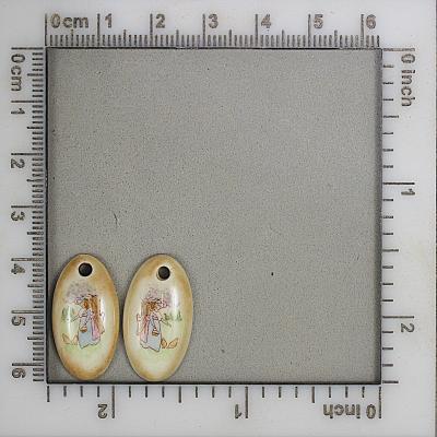 Antique Repro Design Charms -- Pair